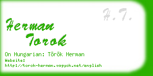 herman torok business card